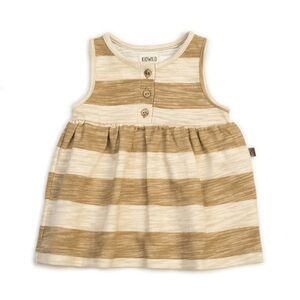 Kidwild ORGANIC TANK DRESS HONEY STRIPE dress 6-12m